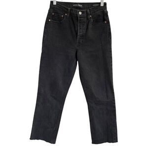 Aritzia Denim Forum The Arlo High Rise Straight Jeans‎ - Black Size 26/28L